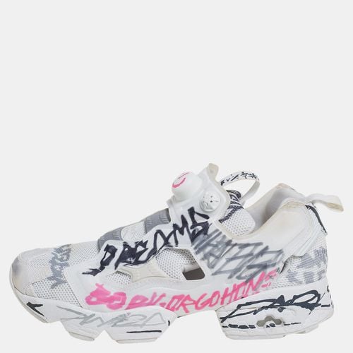 Vetements x Reebok White Doodle Print Fabric And Mesh Instapump Fury Low Top Sneakers Size 39 - Vetements - Modalova