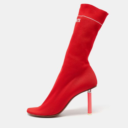 Vetements Red Knit Fabric Sock Boots Size 39 - Vetements - Modalova