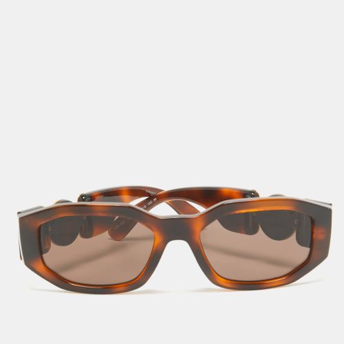 Versace Tortoise Brown MOD. 4361 Medusa Biggie Rectangular Sunglasses - Versace - Modalova