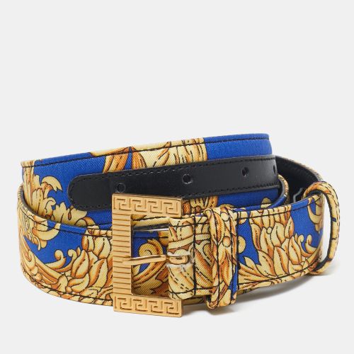 Versace Multicolor Baroque Print Fabric Buckle Waist Belt - Versace - Modalova