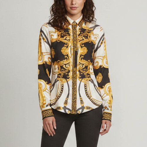 Baroque Print Button Front Shirt XS - Versace - Modalova