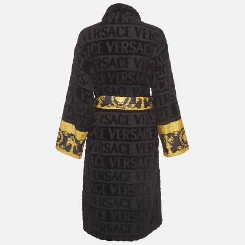 Monogram Terry Baroque Bathrobe M - Versace - Modalova