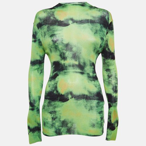 Versace Green Tie-Dye Silk Tie-Dye Sweatshirt M - Versace - Modalova