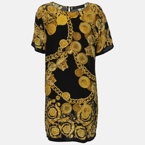 Versace Black/Gold Baroque Chain Printed Top L - Versace - Modalova