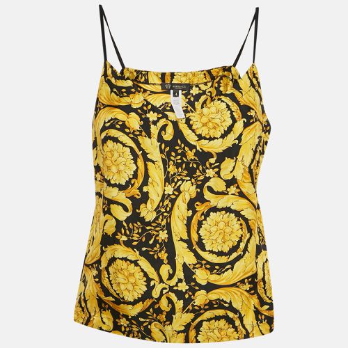 Versace Underwear Yellow Barocco Print Silk Camisole XL - Versace - Modalova