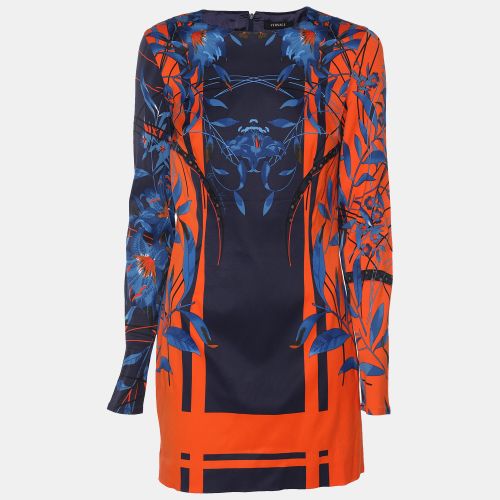 Versace Multicolor Viscose Blend Long sleeve Mini Dress M - Versace - Modalova