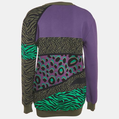 Animal Print Jersey Sweatshirt S - Versace - Modalova