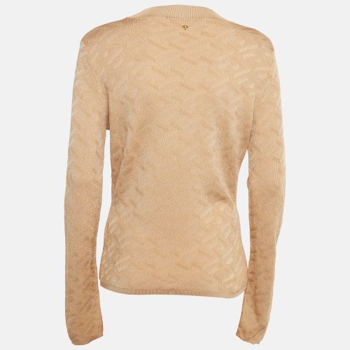 Dark Rib Knit Sweater M - Versace - Modalova