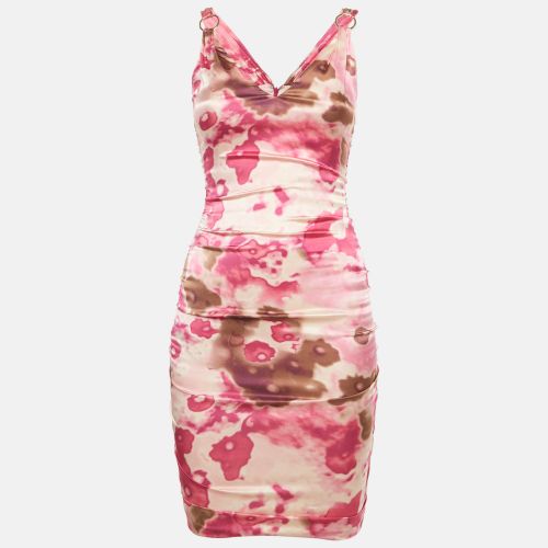 Abstract Print Silk Mini Dress S - Versace - Modalova