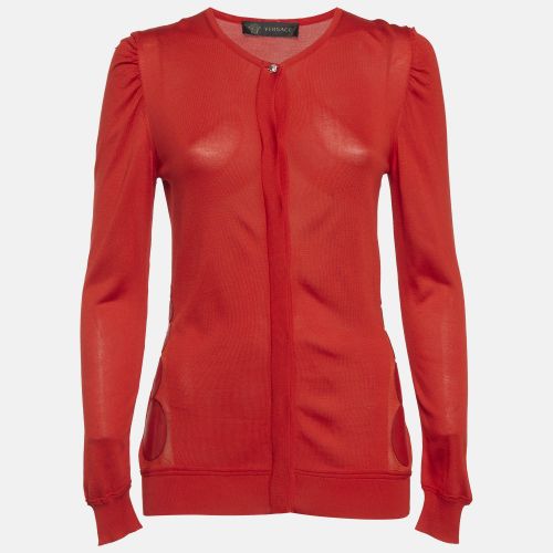 Versace Red Wool Blend Cardigan M - Versace - Modalova