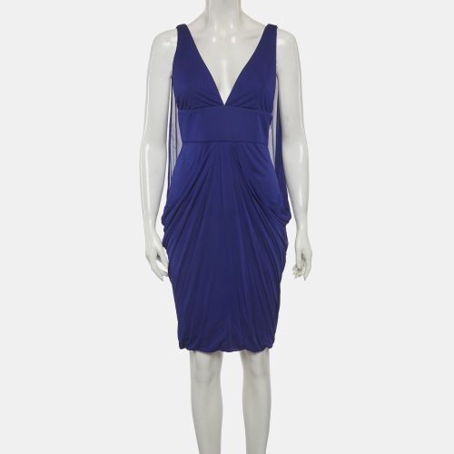 Jersey Draped Mini Dress M - Versace - Modalova