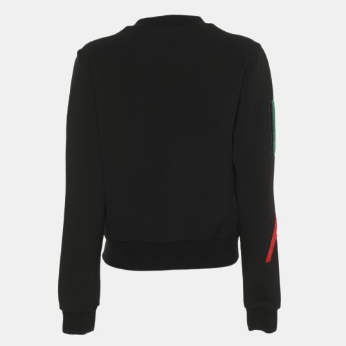 Jersey Multicolor Logo Embroidered Sweatshirt M - Versace - Modalova