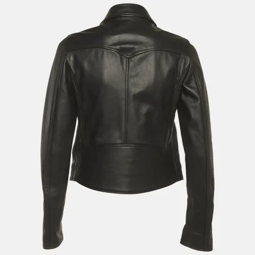 Lambskin Leather Zip Up Jacket S - Versace - Modalova