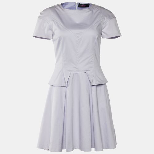 Pale Lilac Cotton Pleated Dress S - Versus Versace - Modalova