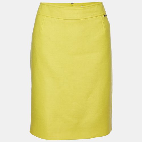 Versace Yellow Wool Pencil Skirt L - Versace - Modalova