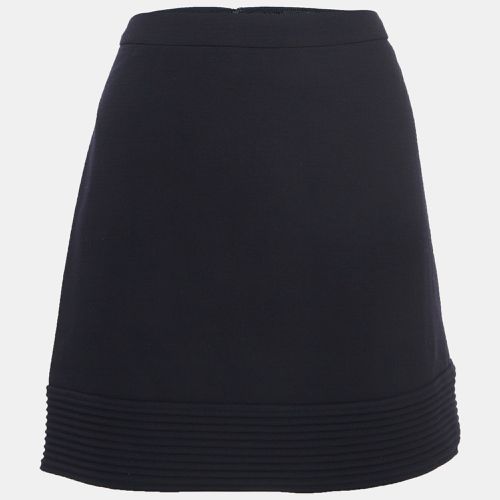 Versace Navy Blue Wool Knit Mini Skirt S - Versace - Modalova