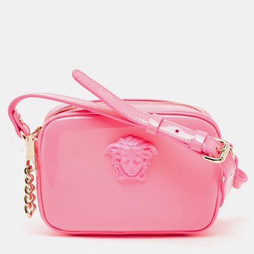 Versace Neon Pink Patent Leather Palazzo Camera Crossbody Bag - Versace - Modalova