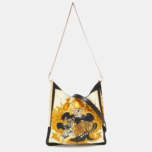 Versace Multicolor Leather Tiger Printed Medusa Shoulder Bag - Versace - Modalova