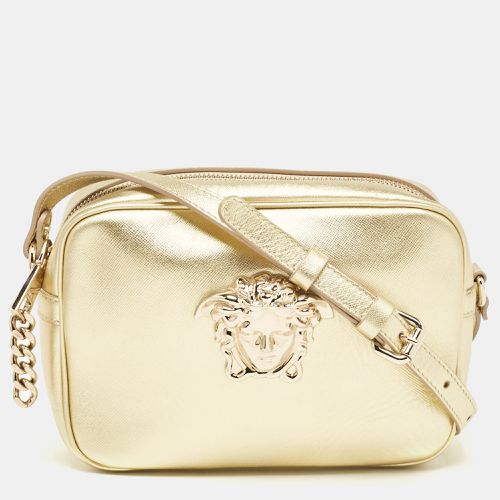 Versace Gold Leather Medusa Camera Crossbody Bag - Versace - Modalova