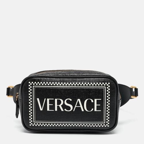 Leather Logo Print Belt Bag - Versace - Modalova