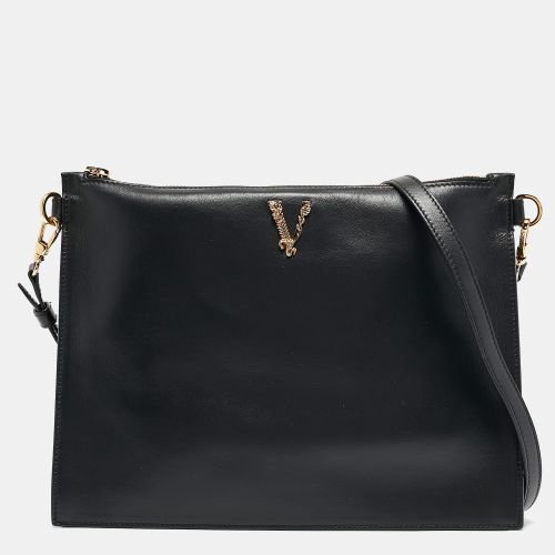 Leather Virtus Crossbody Bag - Versace - Modalova