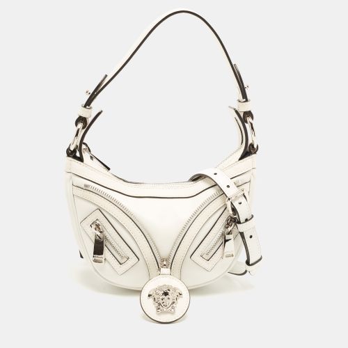 Repeat Mini Leather Hobo - Versace - Modalova