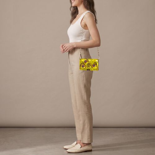 Greca Goddess Limited Edition Mini Laminated Python Skin Shoulder Bag - Versace - Modalova