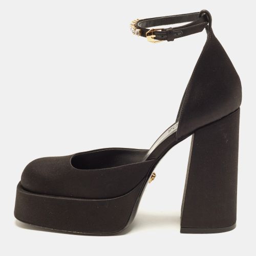 Aevitas Size 40 Satin Platform Ankle Strap Pumps - Versace - Modalova