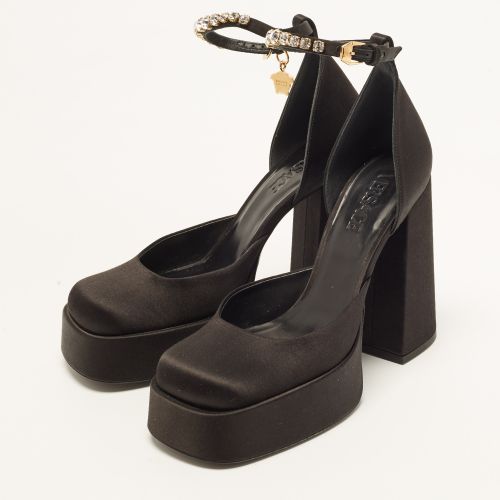 Aevitas Size 40 Satin Platform Ankle Strap Pumps - Versace - Modalova