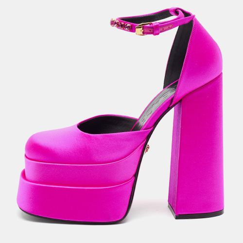 Aevitas Size 38 Satin Double Platform Pumps - Versace - Modalova