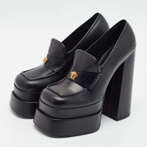 Aevitas Size 41 Leather Platform Pumps - Versace - Modalova