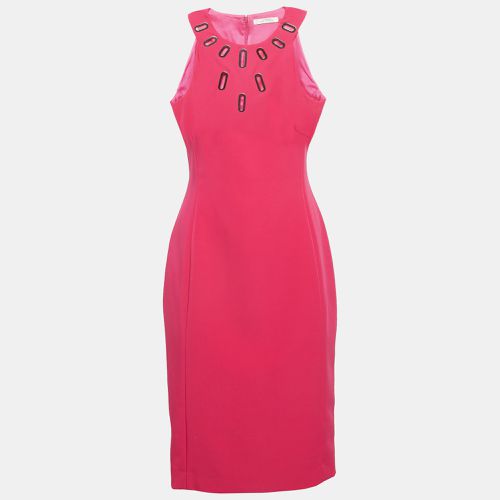 Versace Collection Pink Crepe Embellished Sheath Dress M - Versace Collection - Modalova