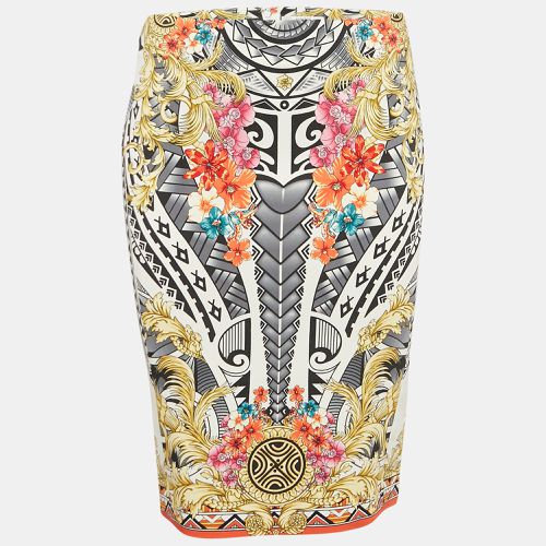 Versace Collection Multicolor Floral Print Cotton Pencil Skirt M - Versace Collection - Modalova