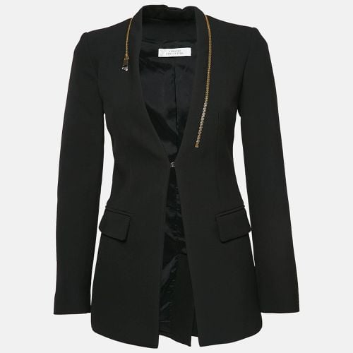 Versace Collection Black Crepe Zip Detail Blazer XS - Versace Collection - Modalova