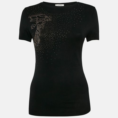 Half Medusa Embellished Knit Top M - Versace Collection - Modalova