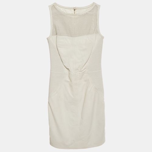 Versace Collection White Leather Sleeveless Mini Dress XS - Versace Collection - Modalova