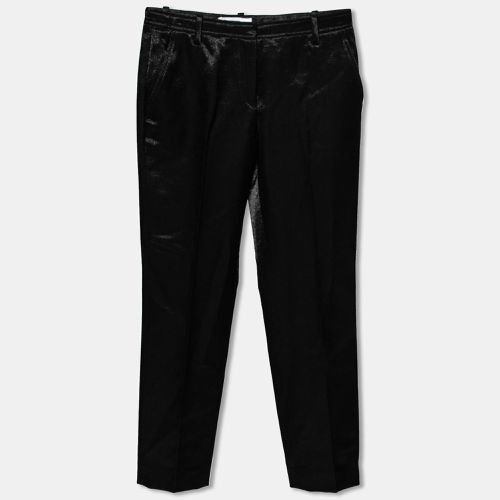 Versace Collection Black Textured Wool Pants S - Versace Collection - Modalova