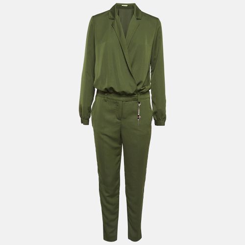 Versace Jeans Green Crepe Long Sleeve Jumpsuit S - Versace Jeans - Modalova