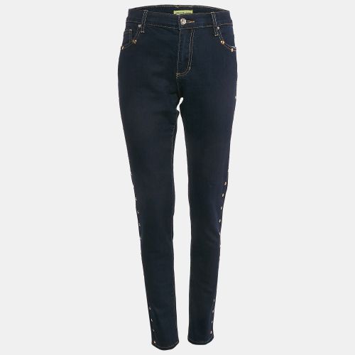 Dark Denim Stud Detail Jeans Waist 32" - Versace Jeans - Modalova