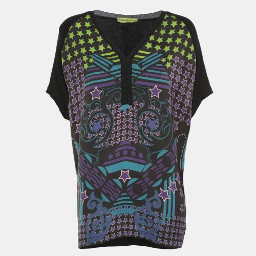 Multicolor Star Print Satin Blouse S - Versace Jeans - Modalova
