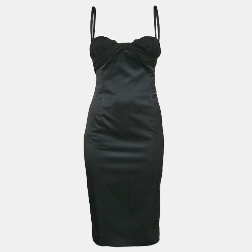 Versace Jeans Couture Black Draped Sleeveless Short Dress XXS - Versace Jeans Couture - Modalova