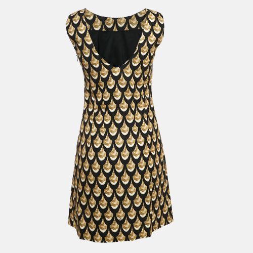 Versace Jeans Couture Black Printed Cotton Blend Sleeveless Mini Dress S - Versace Jeans Couture - Modalova