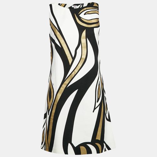 Versace Jeans Couture White Abstract Print Cotton Blend Mini Dress S - Versace Jeans Couture - Modalova