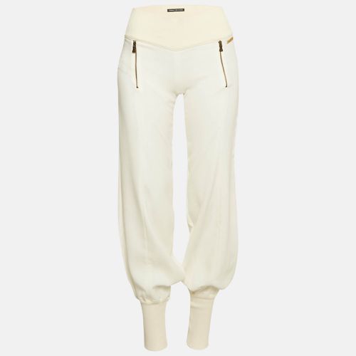 Versace Jeans Couture Chiffon and Rib Knit Trim Joggers S - Versace Jeans Couture - Modalova