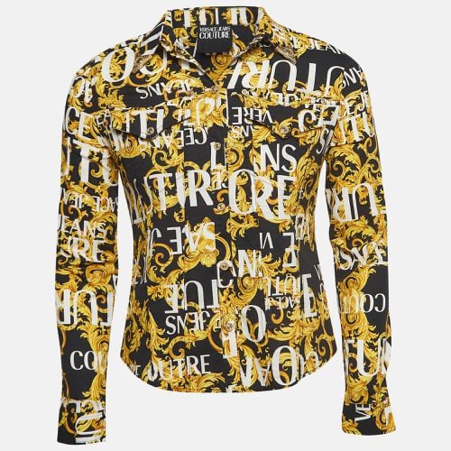 Versace Jeans Couture Black Baroque Printed Cotton Shirt L - Versace Jeans Couture - Modalova