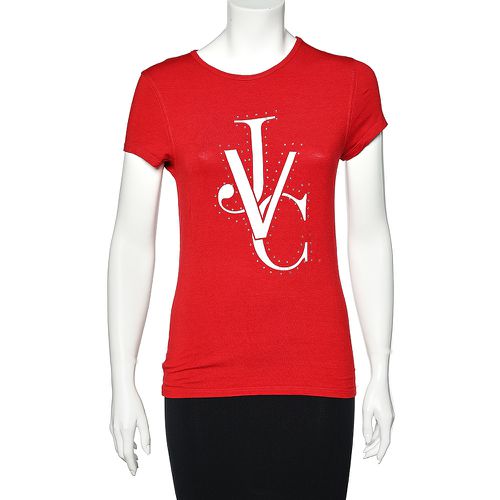 Versace Jeans Couture Red Cotton Knit Logo T-Shirt XL - Versace Jeans Couture - Modalova