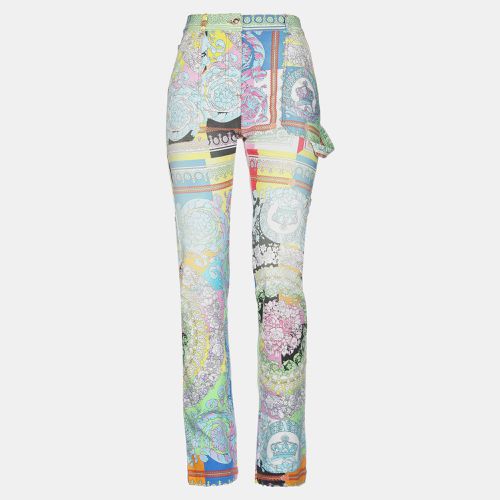 Versace Multicolor Printed Denim Jeans S Waist 27" - Versace - Modalova