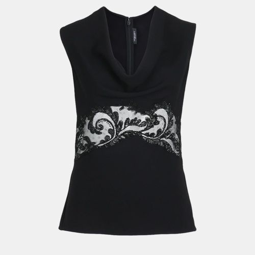 Versace Black Viscose Sleeveless Top XXS - Versace - Modalova