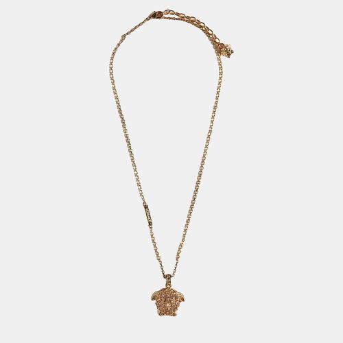 Versace Gold Metal Medusa Necklace - Versace - Modalova