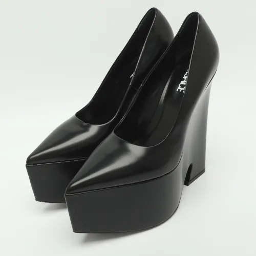 Size 41 Leather Wedge Platform Pumps - Versace - Modalova